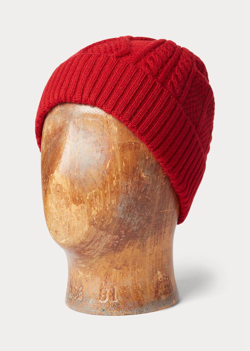 Gorra RRL Hombre Aran-Knit Cashmere Watch Chile Rojas LYOUE-9652